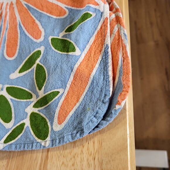 Novica Colorful Cotton Abstract Short Sleeve Midi Dress Pockets 35" L 21"P2P - Picture 4 of 11